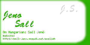 jeno sall business card